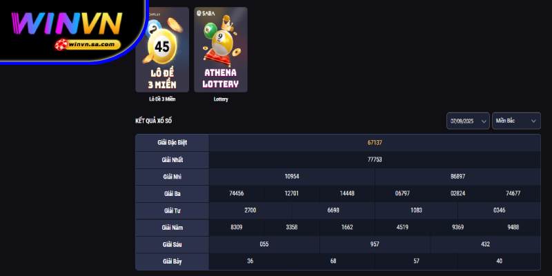 Xổ số WINVN 2 Chốt số đặt cược dễ dàng khi chơi xổ số tại WINVN