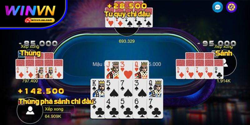 Mậu Binh WINVN 1 Trải nghiệm bàn chơi Mậu Binh hiện đại tại WINVN