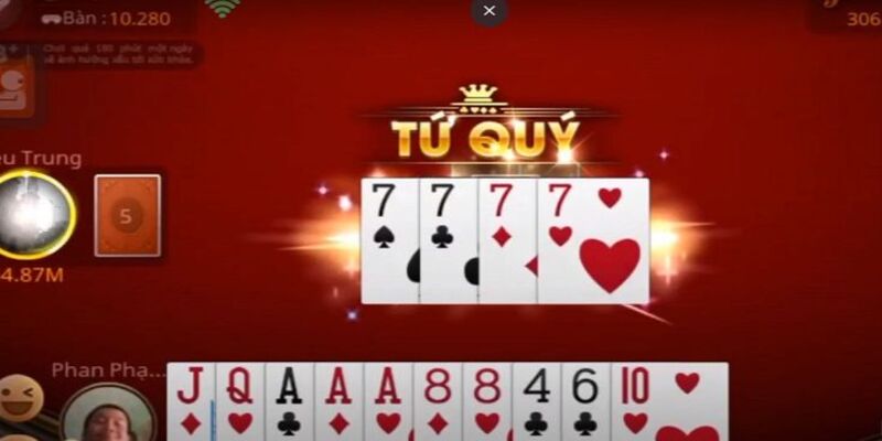 Tiến Lên Miền Nam WINVN 3 Tứ quý là một quân bài mạnh nhất trong Tiến Lên